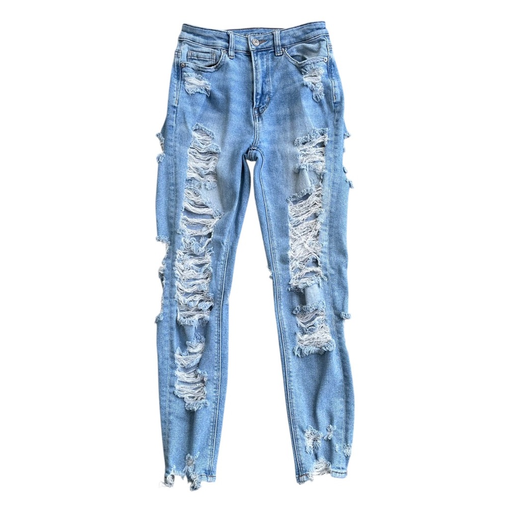 ✨ American Eagle High Rise Distressed Mom Jeans 0 Casual